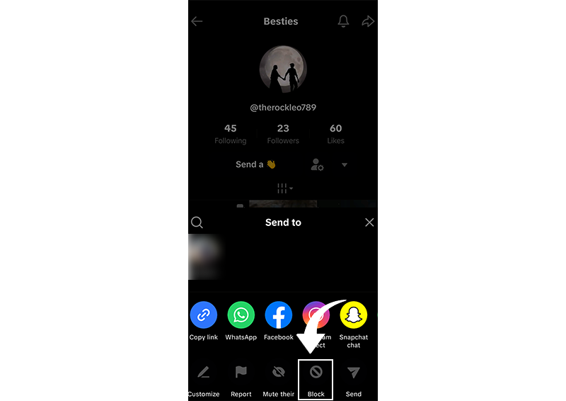 block option will appear