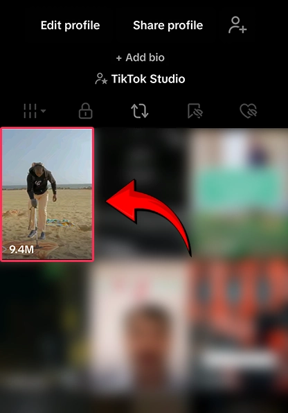  find reposted tiktok video