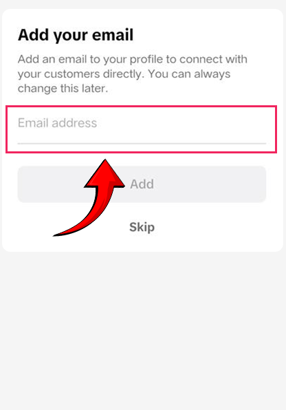 Add your business email 