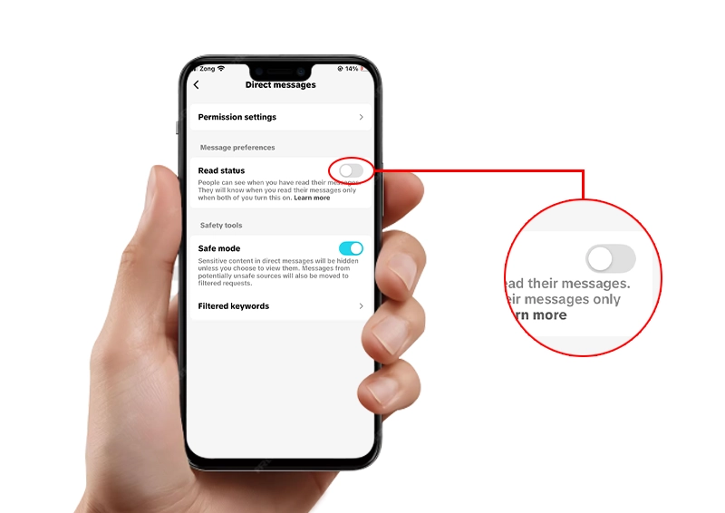 turn off read receipts on TikTok.
