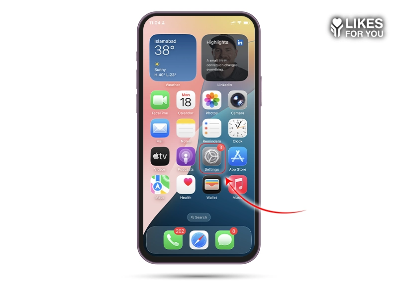 Go to the Settings of your phone