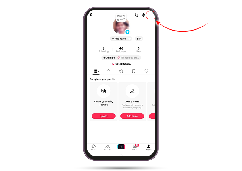 Tap the Menu button