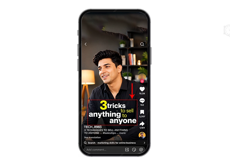 Add Captions on titkok video