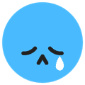 blue face crying secret tiktok emoji