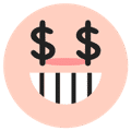 Greedy dollar signs emoji