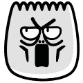 angry grey face emoji